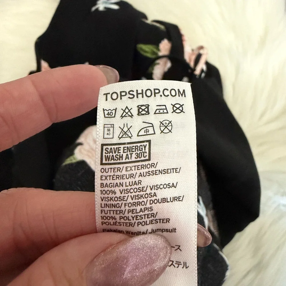Topshop -‎ Strappy Floral Cropped Romper